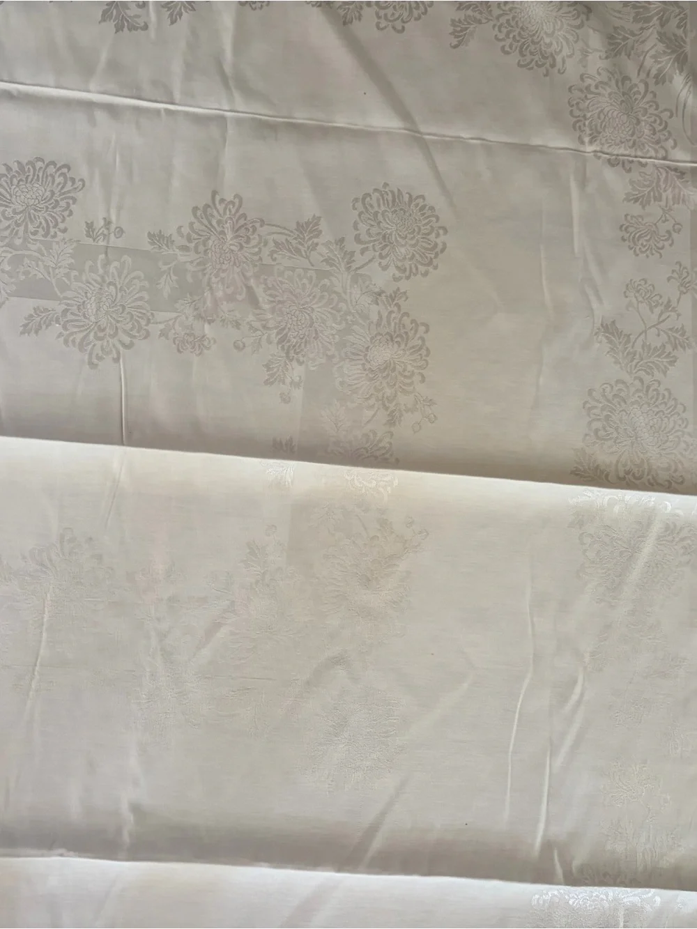 Elegant Rectangle White Damask Tablecloth, approx. 60